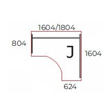 GS-160/160-J íróasztal (160 x 160 cm-es íves íróasztal)
