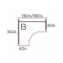 GS-180/160-B operatív íróasztal 