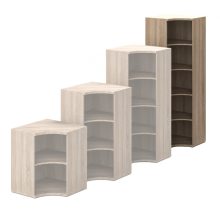 191-SA-NY sarokszekrény (Öt rendező magas íves sarokpolc)