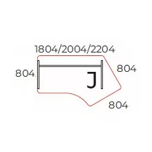 GZ-220/110-J íves íróasztal 