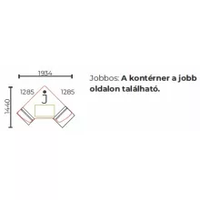 GH-177/119-J számítógépes munkahely (178 x 119 cm-es)