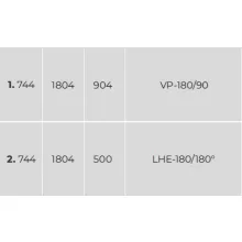 VP-180/90 vezetői íróasztal (180 x 90 cm-es íves munkaoldalú)