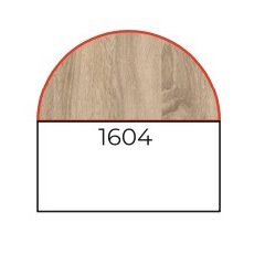 HE-80/180°-AH   Félköríves asztaltoldat fém csőlábbal