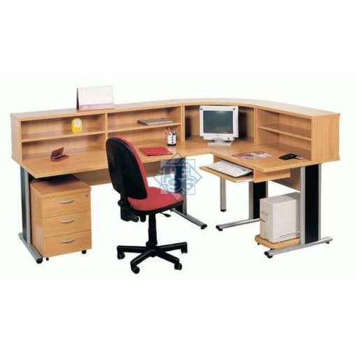 RP-AVA-200/160 fémlábas recepcióspult (200 x 160 cm-es)