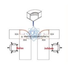 RP-AVA-200/160 fémlábas recepcióspult (200 x 160 cm-es)