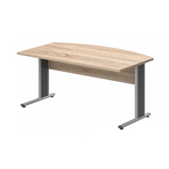 EI-160/100-AVA  Vezetői íróasztal íves kialakítással, AVA fémlábbal, 160 x 100 cm-es méretben