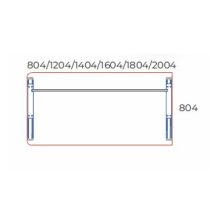 EK-120/80-AVA Egy oldalon kerekített íróasztal AVA fémlábbal 120X 80 cm-es méretben