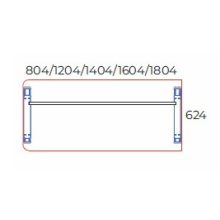 EK-180/62-AVA  Egy oldalon kerekített íróasztal AVA fémlábbal 180X 62 cm-es méretben