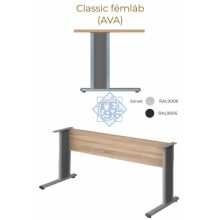 GA-160/102-B-AVA   "L" alakú számítógépes munkaasztal balos kialakítással, AVA fémlábbal