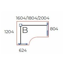 GA-160/120-B-AVA   "L" alakú számítógépes munkaasztal balos kialakítással, AVA fémlábbal