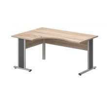 GB-200/120-B-AVA   "L" alakú számítógépes munkaasztal balos kialakítással, AVA fémlábbal