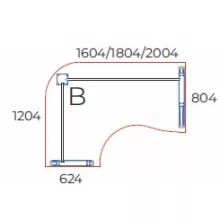 GC-160/120-B-AVA   "L" alakú számítógépes munkaasztal balos kialakítással, AVA fémlábbal