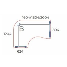 GE-180/120-B-AVA  L alakú asztal számítógépes munkavégzéshez AVA fémlábbal, 180 x 120 cm-es, balos kivitelben