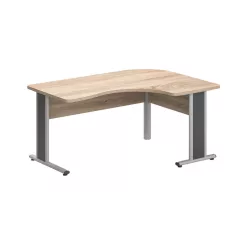   GE-200/120-J-AVA Kerekített operatív munkahely AVA fémlábbal,  200x120cm-es mérteben, jobbos kivitelben