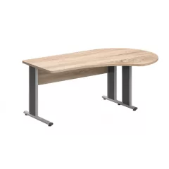   GG-200/120-J-AVA Kerekített operatív munkahely AVA fémlábbal,  200x120cm-es mérteben, jobbos kivitelben