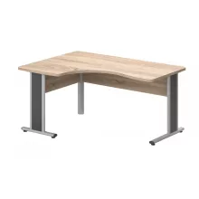 GI-200/120-B-AVA  Minden sarkán kerekített operatív íróasztal AVA fémlábbal,200X 120  cm-es méretben, balos kivitelben