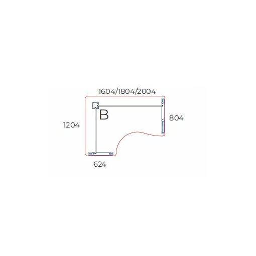 GI-200/120-B-AVA  Minden sarkán kerekített operatív íróasztal AVA fémlábbal,200X 120  cm-es méretben, balos kivitelben