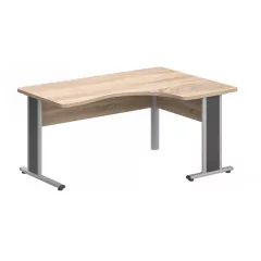   GI-200/120-J-AVA Minden sarkán kerekített operatív íróasztal AVA fémlábbal,200X 120 cm-es méretben, jobbos kivitelben