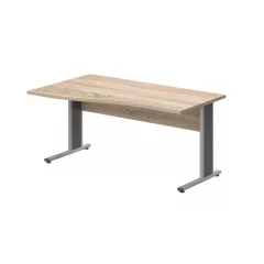 GN-180/100-B-AVA   Íróasztal belsőoldali hullámos kialakítássa, balos kivitelben, AVA fémlábbal