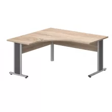 GS-180/160-B-AVA   "L" alakú nagyméretű sarokasztal balos kivitelben, AVA fémlábbal