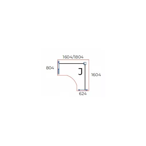 GS-180/160-J-AVA   "L" alakú nagyméretű sarokasztal jobbos kivitelben, AVA fémlábbal