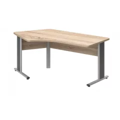   GZ-180/110-B-AVA   Minden sarkán kerekített operatív íróasztal AVA fémlábbal,180X110 cm-es méretben, balos kivitelben