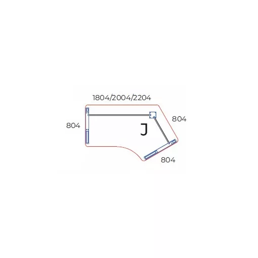 GZ-180/110-J-AVA Minden sarkán kerekített operatív íróasztal AVA fémlábbal,180X110 cm-es méretben, jobbos kivitelben