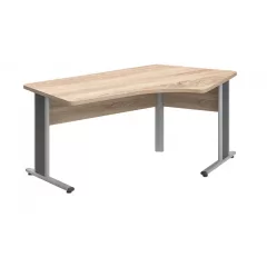   GZ-200/110-J-AVA  Minden sarkán kerekített operatív íróasztal AVA fémlábbal,200X110 cm-es méretben, jobbos kivitelben