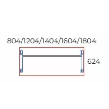 IS-180/62-AVA fémlábas asztal (180 x 62 cm-es íróasztal AVA)