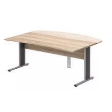 VP-180/90-AVA   Belső oldalán íves vezetői íróasztal AVA fémlábbal, 180 x 90 cm-es méretben