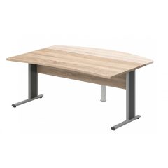   VP-180/90-AVA   Belső oldalán íves vezetői íróasztal AVA fémlábbal, 180 x 90 cm-es méretben
