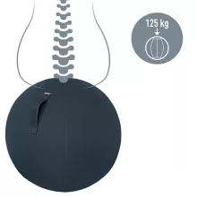 Ergo Cozy tartásjavító ülőlabda sötétszürke színben - Aktív ülés