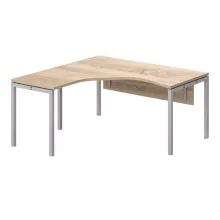 GM-160/160-B-HL-COR "L" alkú nagyméretű számítógépes munkaasztal 160 x 160 cm-es méretben, balos kivitelben, homloklappal CORNER fémlábbal