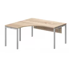GS-160/160-B-HL-COR "L" alkú nagyméretű számítógépes munkaasztal 160 x 160 cm-es méretben, balos kivitelben, homloklappal CORNER fémlábbal