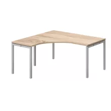 GS-160/160-B-COR "L" alkú  nagyméretű számítógépes munkaasztal 160 x 160 cm-es méretben, balos kivitelben, CORNER fémlábbal