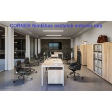 IS-139/60-HL-COR fémlábas íróasztal homloklappal