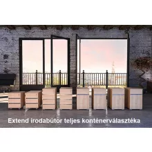 EX-4F-80-AM   Négyfiókos görgős konténer központi zárral, 80 cm-es mélységgel