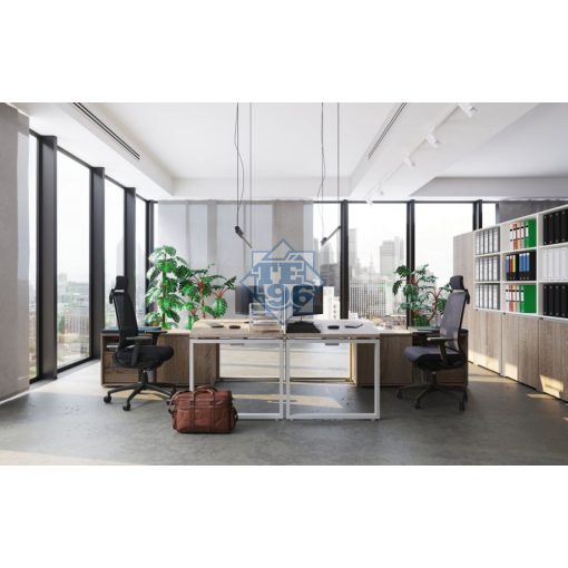 EX-GN-158/100-J-FL2  Belső oldalán íves operatív asztal FL2 fémlábbal, jobbos kivitelben