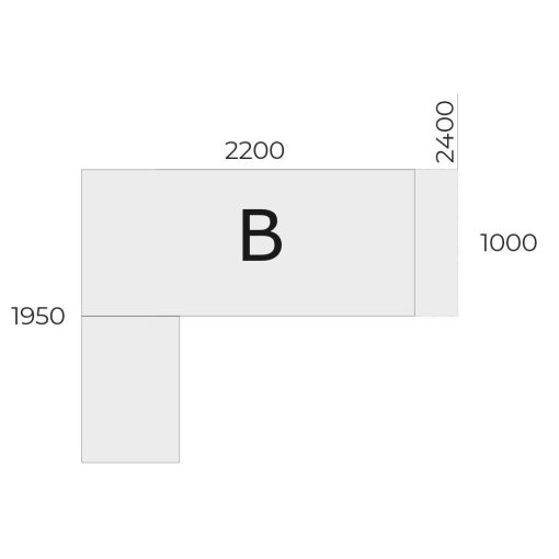EX-IM-240/195-B vezetői asztal