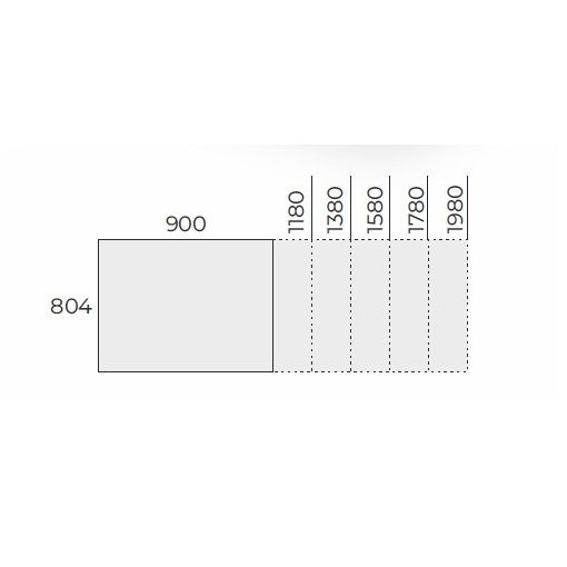 EX-IS-118/80-FL7 sarkos asztal
