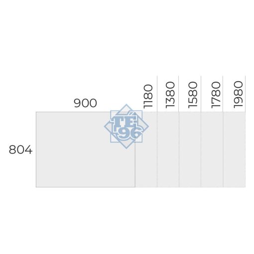 EX-IS-158/80-CS1 csőlábas sarkos asztal