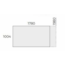 EX-IS-178/100-FL7    Vezetői íróasztal szögletes formával, állítható magasságú FL7 lábbal