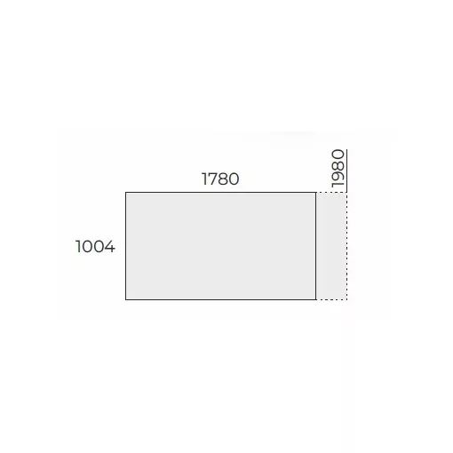EX-IS-198/100-FL7   Vezetői íróasztal szögletes formával, állítható magasságú FL7 lábbal