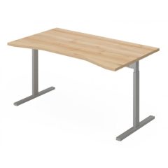 EX-IZ-198/80-FL6   Sarkos íróasztal belsőoldali kivágással, magasságban állítható FL6 fémlábbal