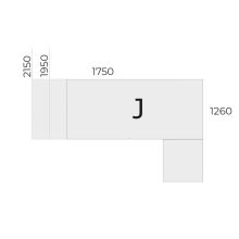 EX-KOM-158-J-FL2   Vezetői munkahely tolóajtós-nyitott pocos toldattal, FL2 fémlábbal