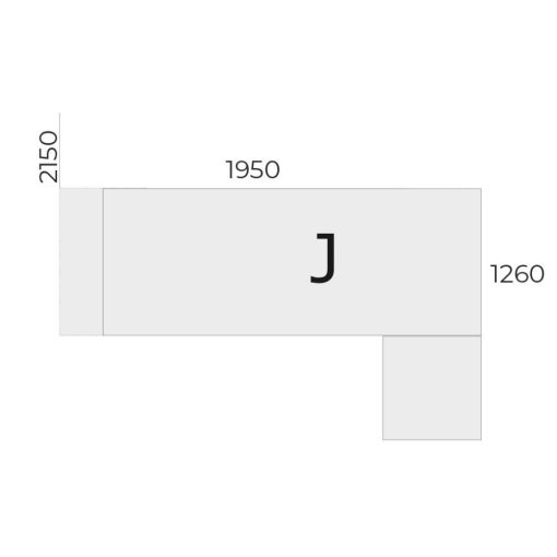 EX-KOM2-178-J-FL2   Vezetői munkahely tolóajtós-fiókos toldattal, FL2 fémlábbal