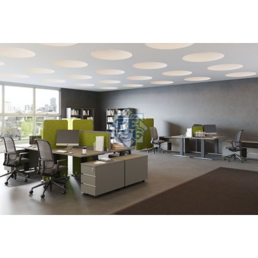 EX-PA-75-SZ szövetes paraván asztal végébe