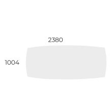 EX-TB-238/100-FL11   Ívszegmens oldalú tárgyalóasztal, FL11 fémlábbal