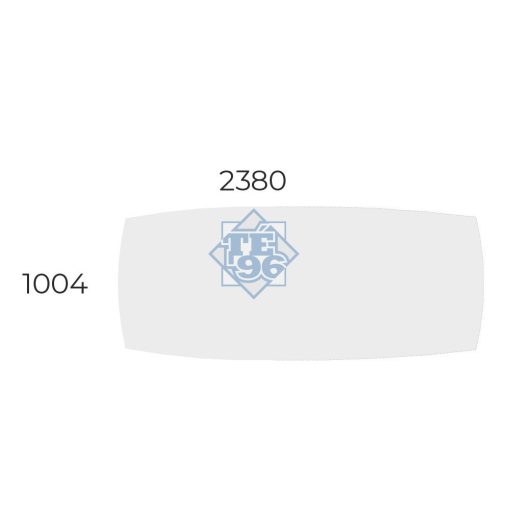 EX-TB-238/100-FL3  Elegáns tárgyalóasztal FL3 fémlábbal, ívszegmens oldalakkal, 238 x 100 cm-es méretben