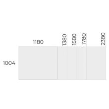 EX-TC-178/100-FL1  Hagyományos, szögletes sarkos tárgyalóasztal FL1 fémlábbal, 178 x 100 cm-es méretben